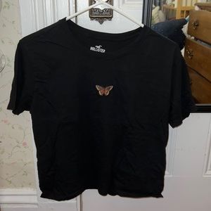 Hollister butterfly crop top size m